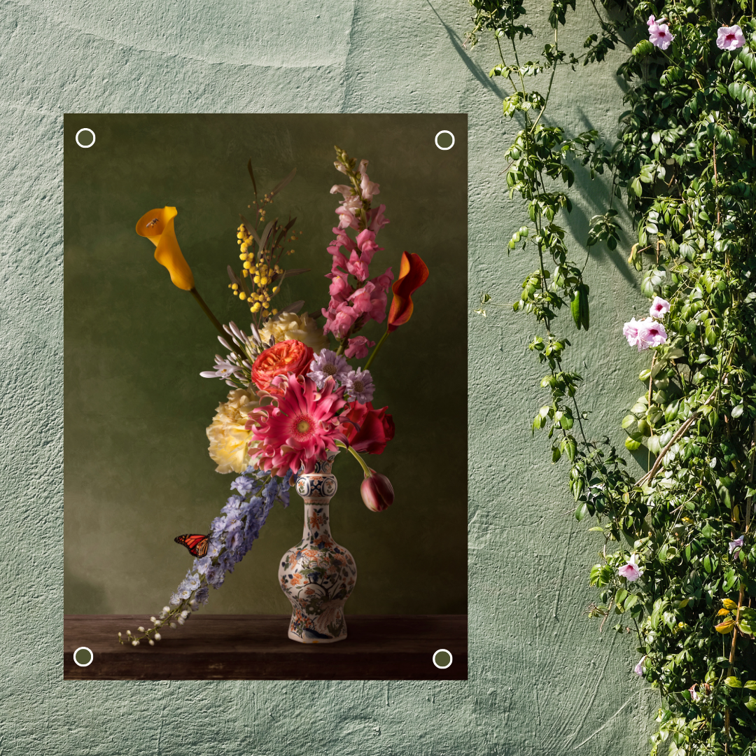 Tuinposter bloemenschilderij Royal Romance